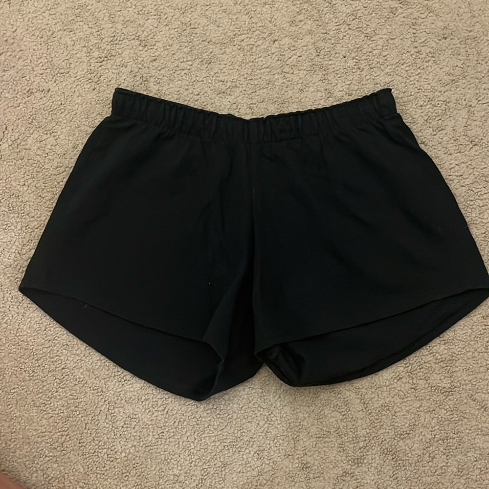 Black varsity shorts